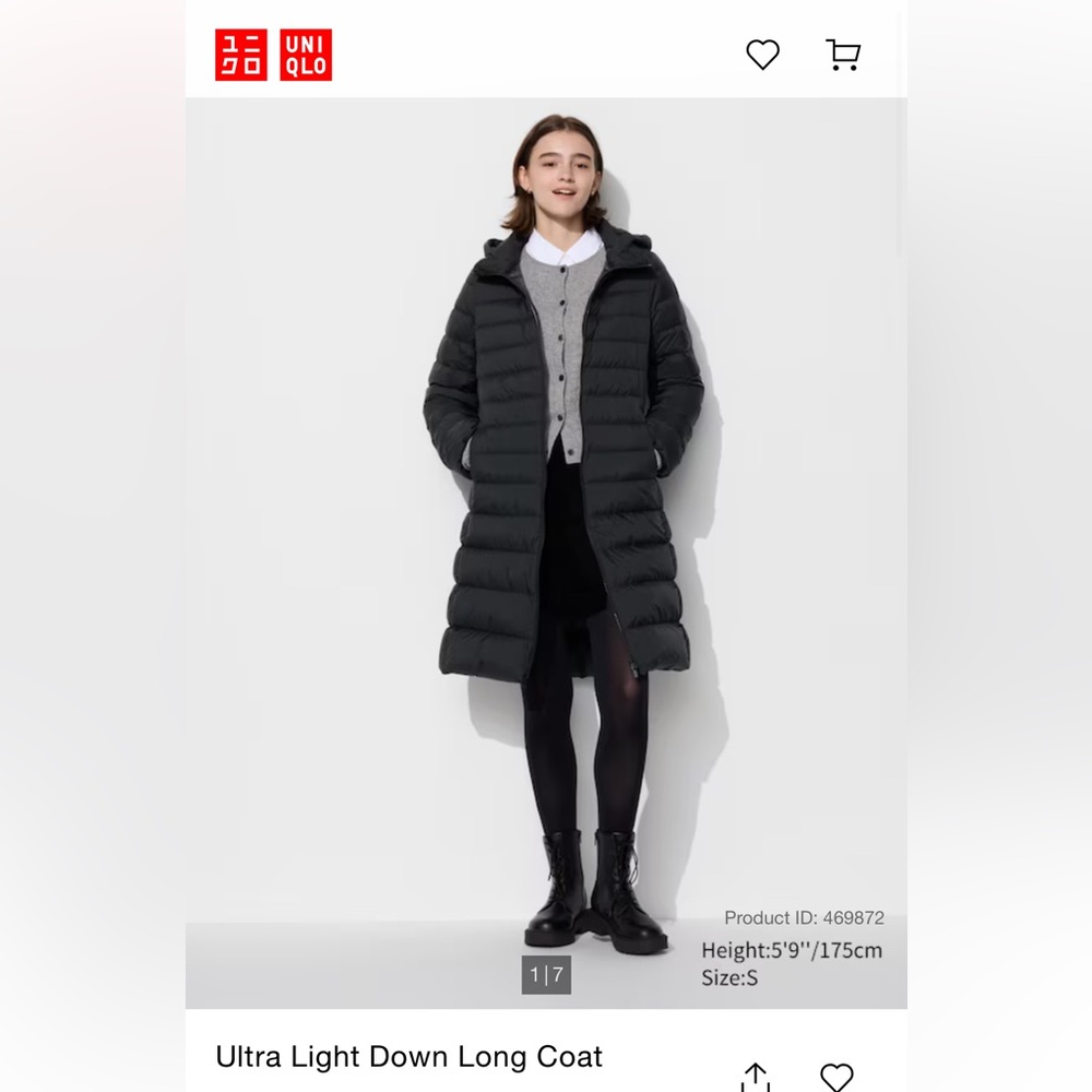 Uniqlo Ultra-light Down Puffer Coat with Storage Sack